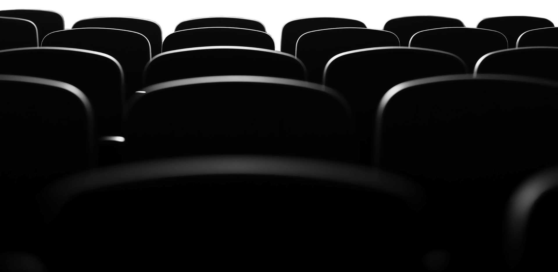 A row of cinema seats