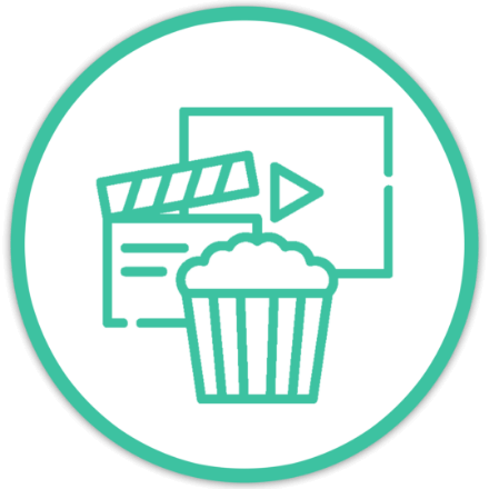 Icon representing culture and film